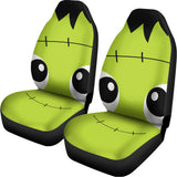 Cute Frankenstein Face Print Universal Fit Car Seat Covers 102422