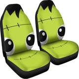 Cute Frankenstein Face Print Universal Fit Car Seat Covers 102422