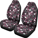 Cute Girly Heart Pattern Print Universal Fit Car Seat Covers 102422