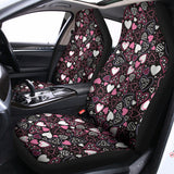 Cute Girly Heart Pattern Print Universal Fit Car Seat Covers 102422