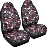 Cute Girly Heart Pattern Print Universal Fit Car Seat Covers 102422