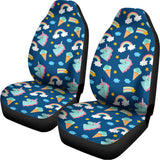 Cute Girly Unicorn Pattern Print Universal Fit Car Seat Covers 102422