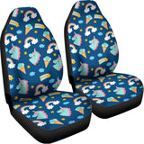 Cute Girly Unicorn Pattern Print Universal Fit Car Seat Covers 102422