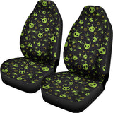 Cute Green Alien Pattern Print Universal Fit Car Seat Covers 102422