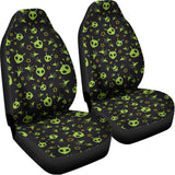 Cute Green Alien Pattern Print Universal Fit Car Seat Covers 102422