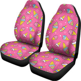 Cute Ice Cream Pattern Print Universal Fit Car Seat Covers 102422