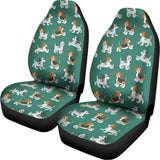 Cute Jack Russell Terrier Pattern Print Universal Fit Car Seat Covers 102422