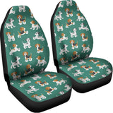 Cute Jack Russell Terrier Pattern Print Universal Fit Car Seat Covers 102422