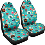 Cute Japanese Sushi Pattern Print Universal Fit Car Seat Covers 102422
