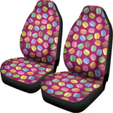 Cute Macaron Pattern Print Universal Fit Car Seat Covers 102422