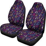 Cute Music Notes Pattern Print Universal Fit Car Seat Covers 102422