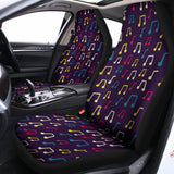 Cute Music Notes Pattern Print Universal Fit Car Seat Covers 102422
