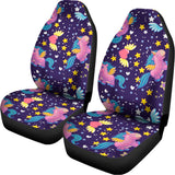Cute Night Star Unicorn Pattern Print Universal Fit Car Seat Covers 102422