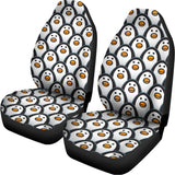 Cute Penguin Face Pattern Print Universal Fit Car Seat Covers 102422