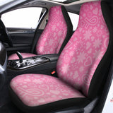 Cute Pink Breast Cancer Pattern Print Universal Fit Car Seat Covers 102422