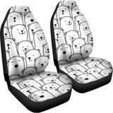 Cute Polar Bear Pattern Print Universal Fit Car Seat Covers 102422
