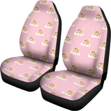Cute Polka Dot Baby Bear Pattern Print Universal Fit Car Seat Covers 102422