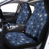 Cute Polka Dot Denim Jeans Pattern Print Universal Fit Car Seat Covers 102422