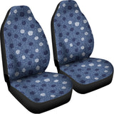Cute Polka Dot Denim Jeans Pattern Print Universal Fit Car Seat Covers 102422