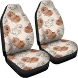 Cute Pomeranian Pattern Print Universal Fit Car Seat Covers 102422