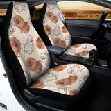 Cute Pomeranian Pattern Print Universal Fit Car Seat Covers 102422