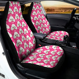 Cute Poodle Pattern Print Universal Fit Car Seat Covers 102422