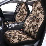 Cute Pug Pattern Print Universal Fit Car Seat Covers 102422