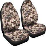 Cute Pug Pattern Print Universal Fit Car Seat Covers 102422