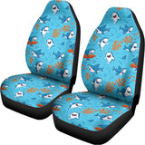 Cute Shark Pattern Print Universal Fit Car Seat Covers 102422