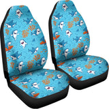 Cute Shark Pattern Print Universal Fit Car Seat Covers 102422