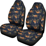 Cute Sloth Pattern Print Universal Fit Car Seat Covers 102422