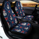 Cute Snowman Knitted Pattern Print Universal Fit Car Seat Covers 102422