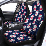 Cute Snowman Pattern Print Universal Fit Car Seat Covers 102422