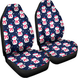 Cute Snowman Pattern Print Universal Fit Car Seat Covers 102422
