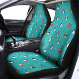 Cute Snowy Penguin Pattern Print Universal Fit Car Seat Covers 102422
