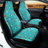 Cute Snowy Penguin Pattern Print Universal Fit Car Seat Covers 102422
