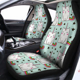 Cute Unicorn Cat Pattern Print Universal Fit Car Seat Covers 102422
