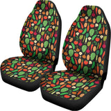 Cute Vegan Pattern Print Universal Fit Car Seat Covers 102422
