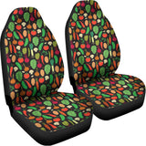 Cute Vegan Pattern Print Universal Fit Car Seat Covers 102422