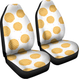 Cute Waffle Pattern Print Universal Fit Car Seat Covers 102422
