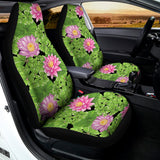 Cute Water Lily Pattern Print Universal Fit Car Seat Covers 102422