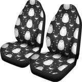 Cute White And Grey Owl Pattern Print Universal Fit Car Seat Covers 102422