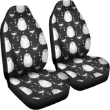 Cute White And Grey Owl Pattern Print Universal Fit Car Seat Covers 102422