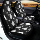 Cute White And Grey Owl Pattern Print Universal Fit Car Seat Covers 102422