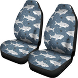 Cute White Shark Pattern Print Universal Fit Car Seat Covers 102422