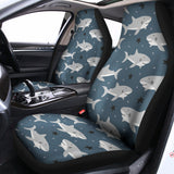 Cute White Shark Pattern Print Universal Fit Car Seat Covers 102422
