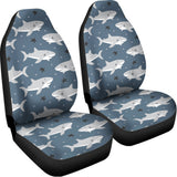 Cute White Shark Pattern Print Universal Fit Car Seat Covers 102422