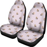 Cute Yorkshire Terrier Pattern Print Universal Fit Car Seat Covers 102422