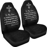Dad to Son Love Protect and Encourage Universal Fit Car Seat Covers 102422