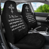 Dad to Son Love Protect and Encourage Universal Fit Car Seat Covers 102422